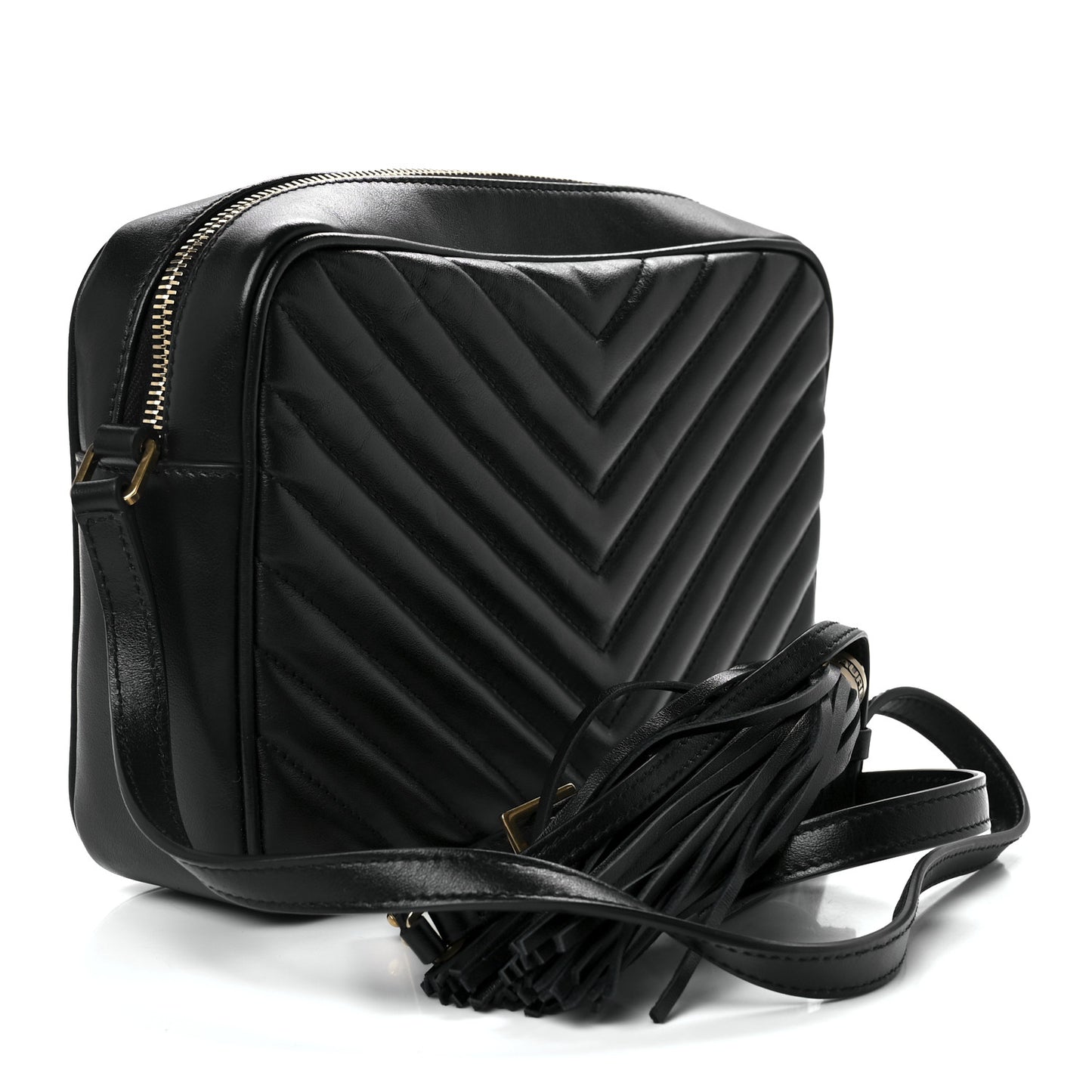 Calfskin Matelasse Monogram Lou Camera Bag Black