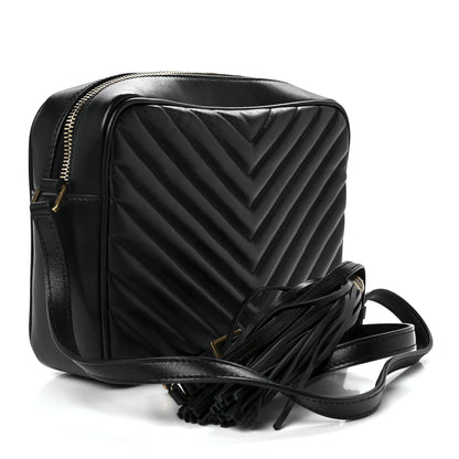 Saint Laurent Calfskin Matelasse Monogram Lou Camera Bag Black 4 of 13