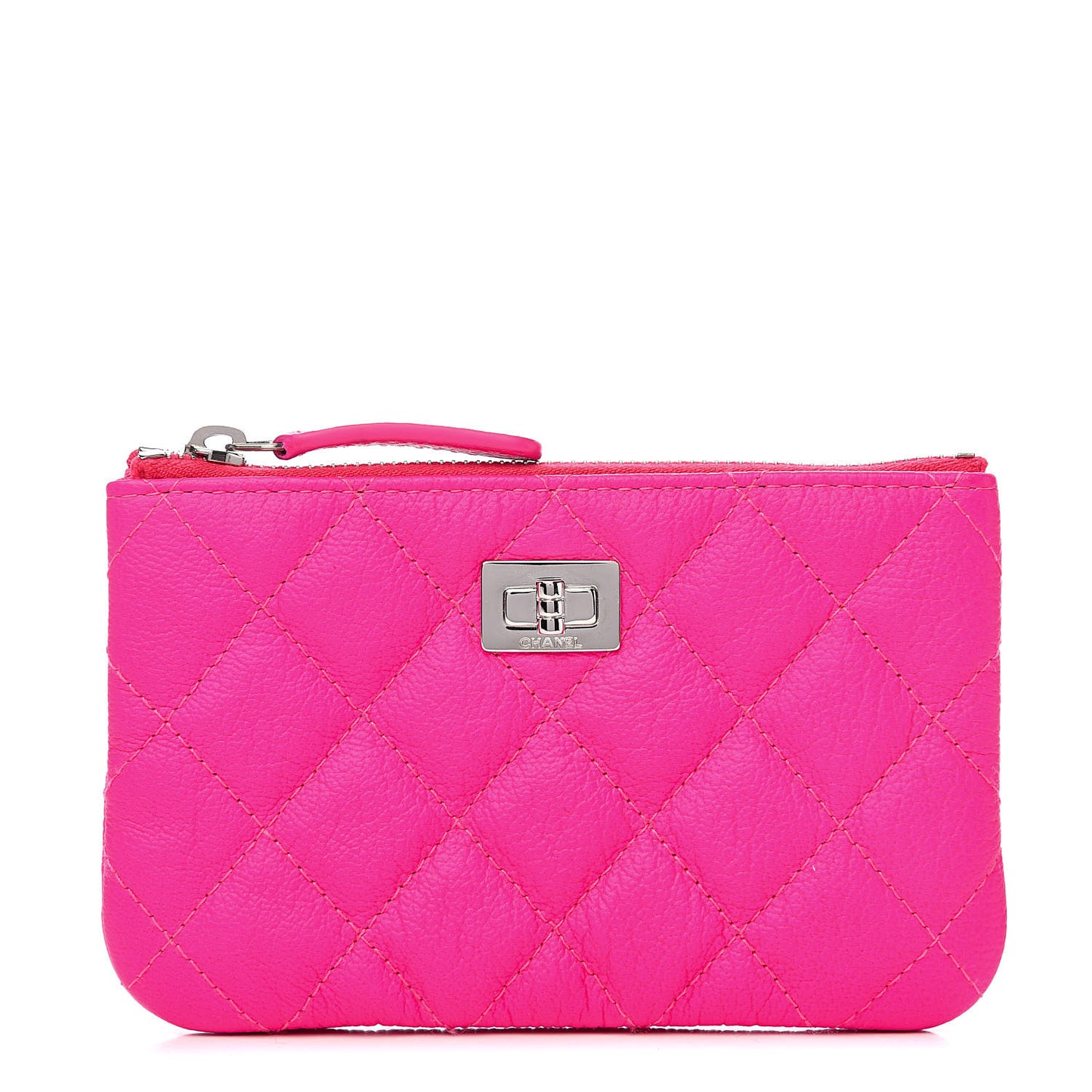 Goatskin Quilted Small Reissue Cosmetic Case Pink