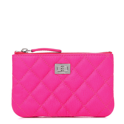 Chanel Goatskin Quilted Small Reissue Cosmetic Case Pink 1 of 8