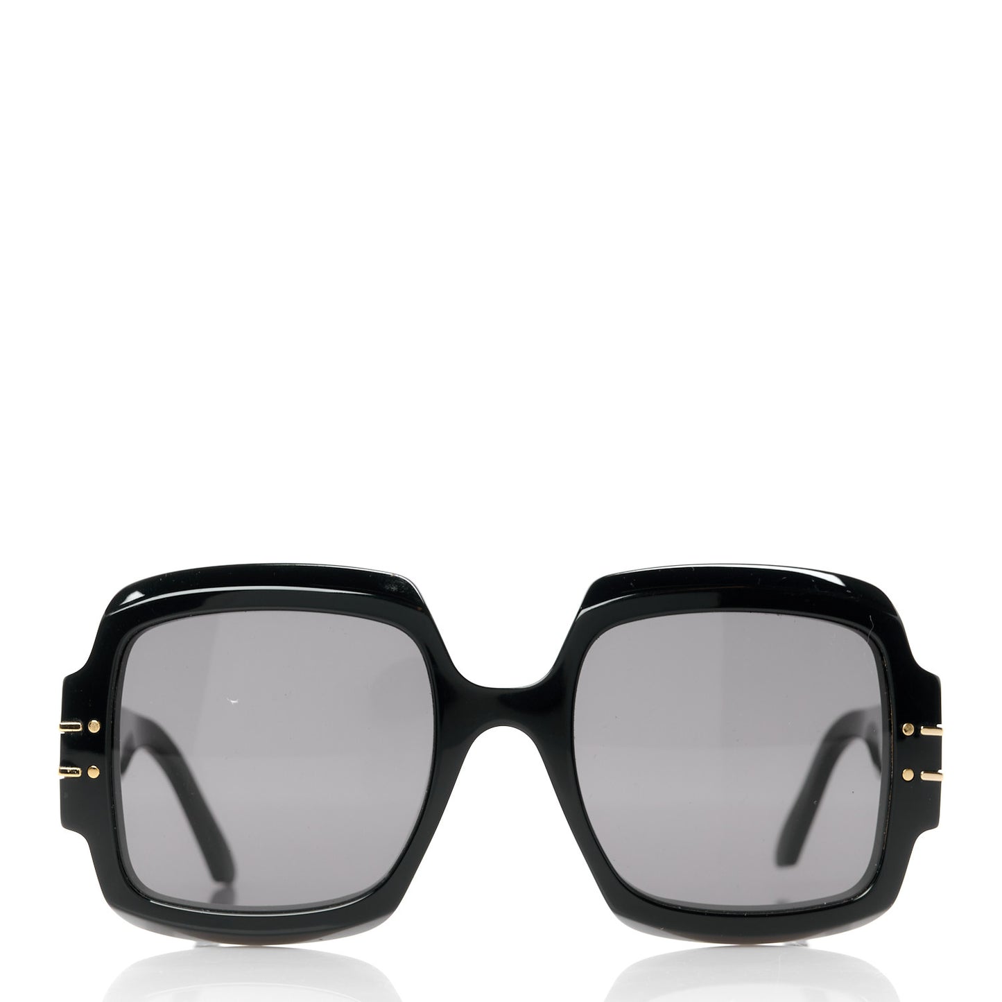Acetate Diorsignature S1U Square Sunglasses Black