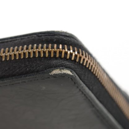 Balenciaga Chevre Classic Hardware Continental Zip Around Wallet Black 6 of 14