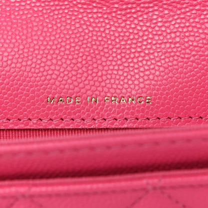 Chanel Caviar Quilted Flap Card Holder Wallet Pink 6 of 8
