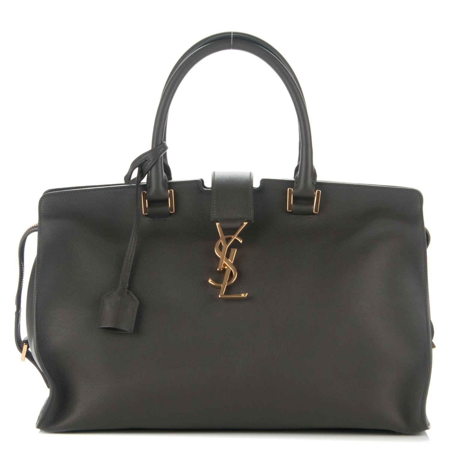 Saint Laurent Smooth Calfskin Medium Cabas Monogram Grey 1 of 7