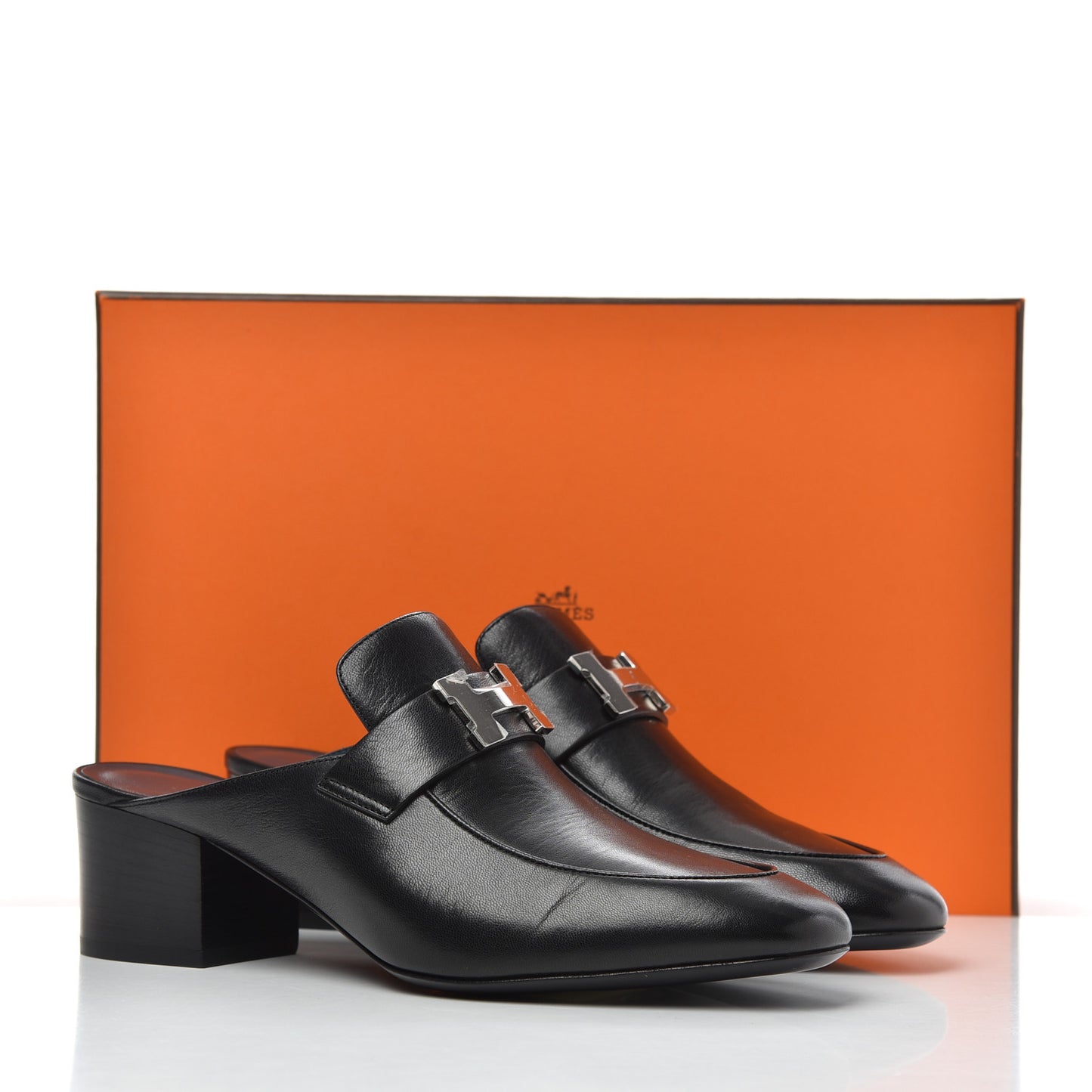 Goatskin Paradis Mules 37.5 Black