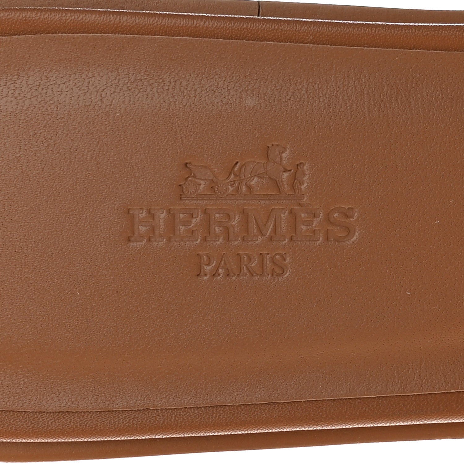 Hermes Box Calfskin Oran Sandals 38 Palissandre White 7 of 11