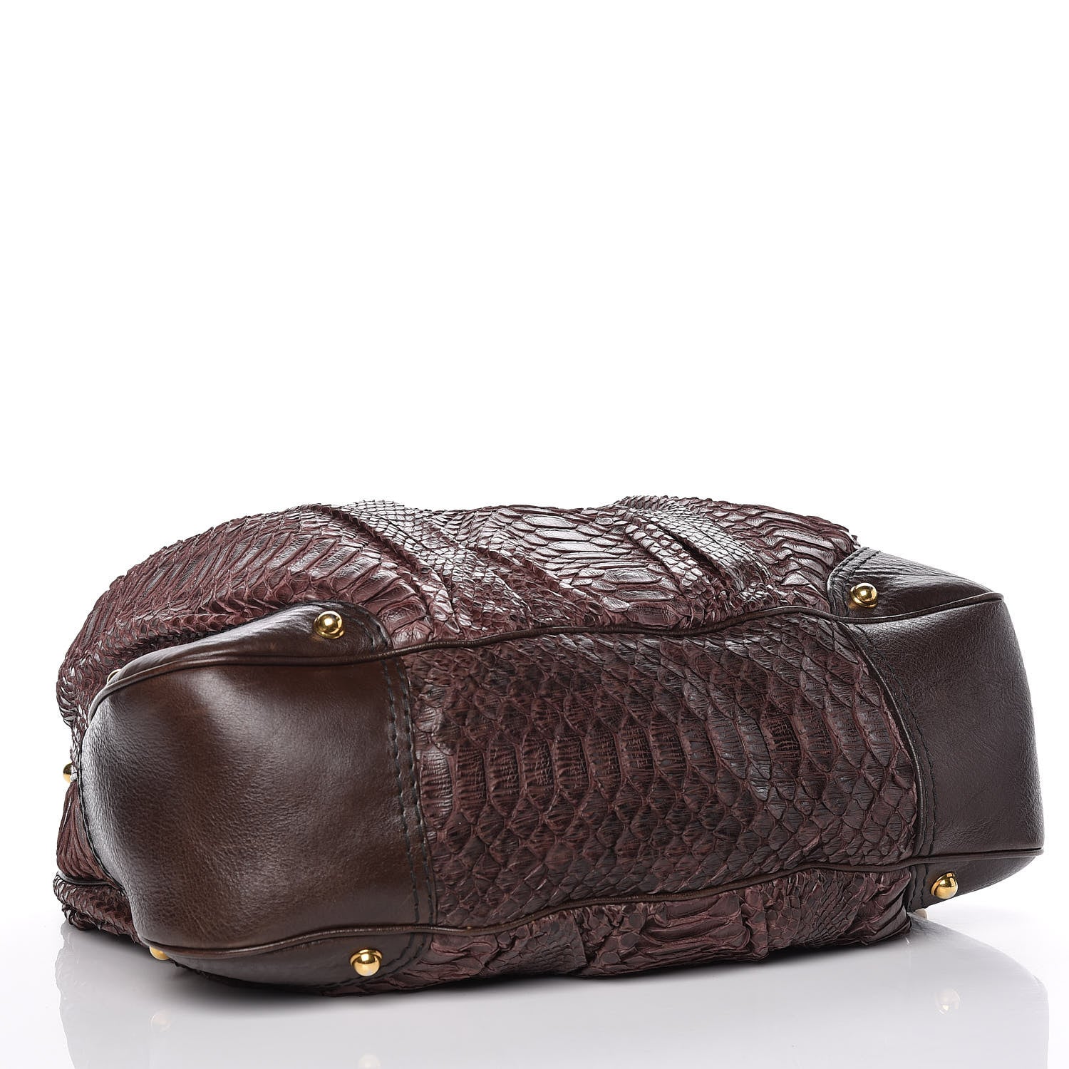 Gucci Python Large Jockey Hobo Brown 4 of 13