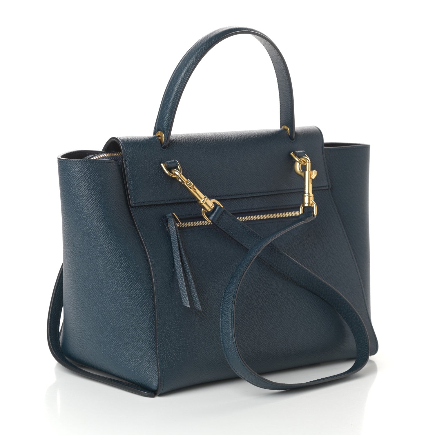 Celine Grained Calfskin Mini Belt Bag Deepsea 3 of 9