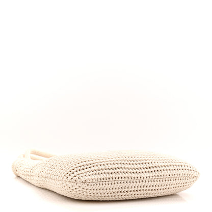 Miu Miu Cotton Crochet Ivy Bag Chalk White Black 5 of 11