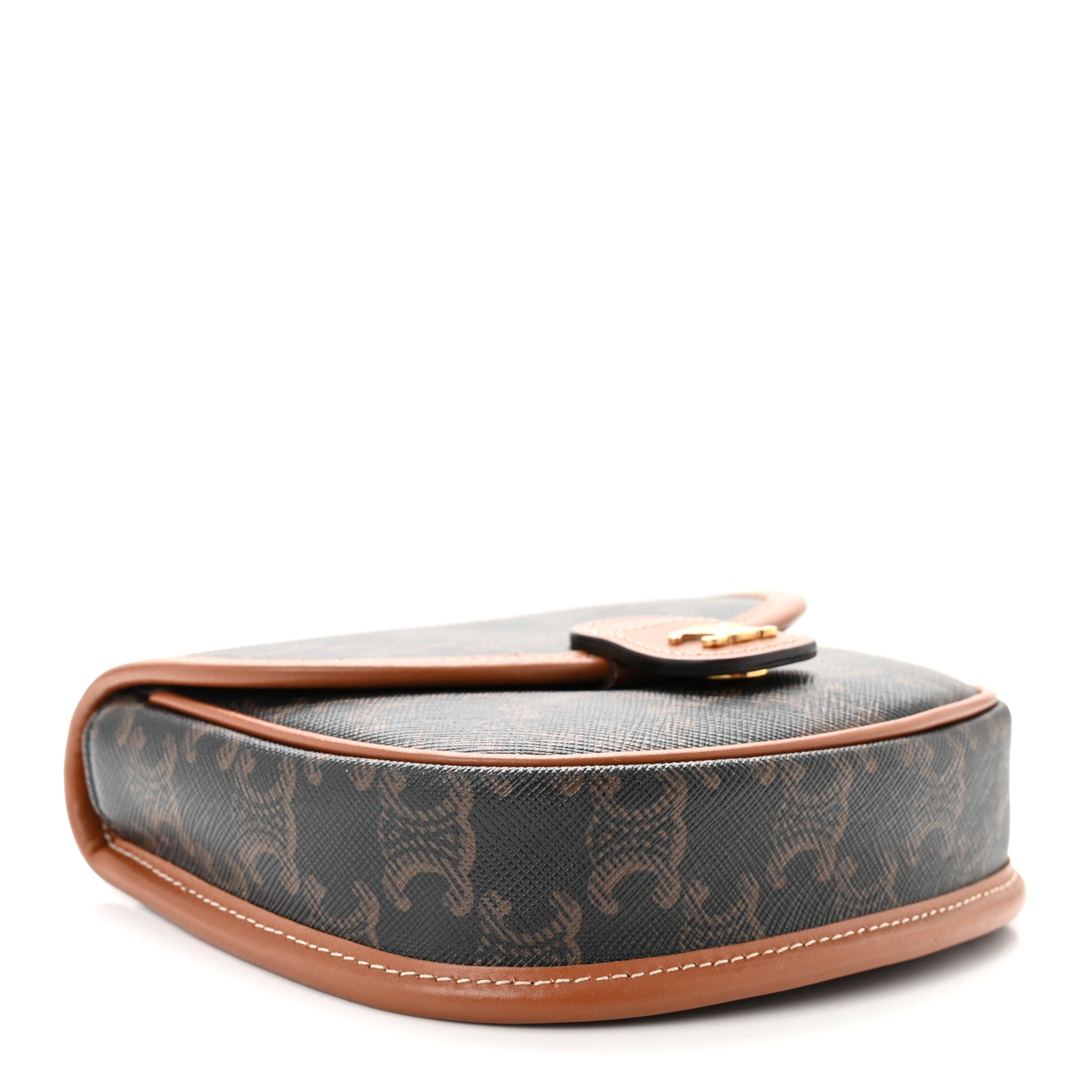 Celine Canvas Calfskin Triomphe Mini Besace Tan 4 of 10