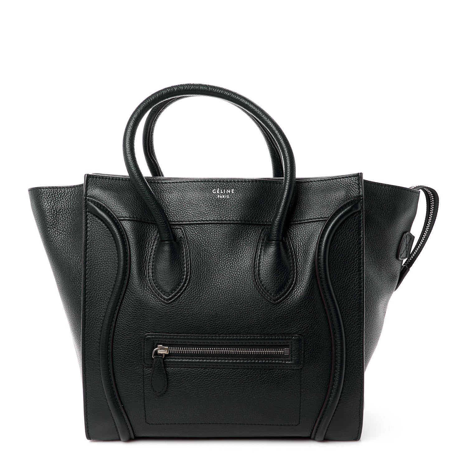 Celine Drummed Calfskin Mini Luggage Black 1 of 13