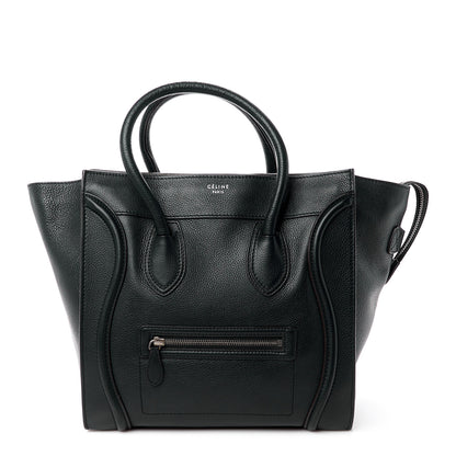 Celine Drummed Calfskin Mini Luggage Black 1 of 13