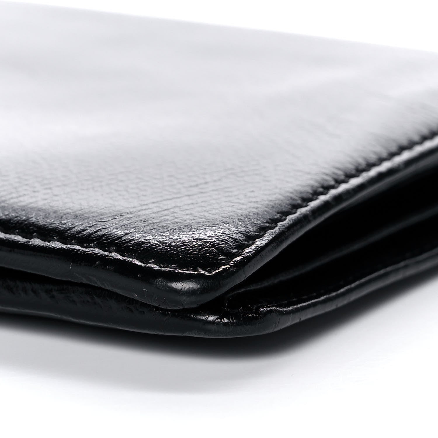 Chanel Grained Calfskin CC Button Yen Wallet Black 11 of 11