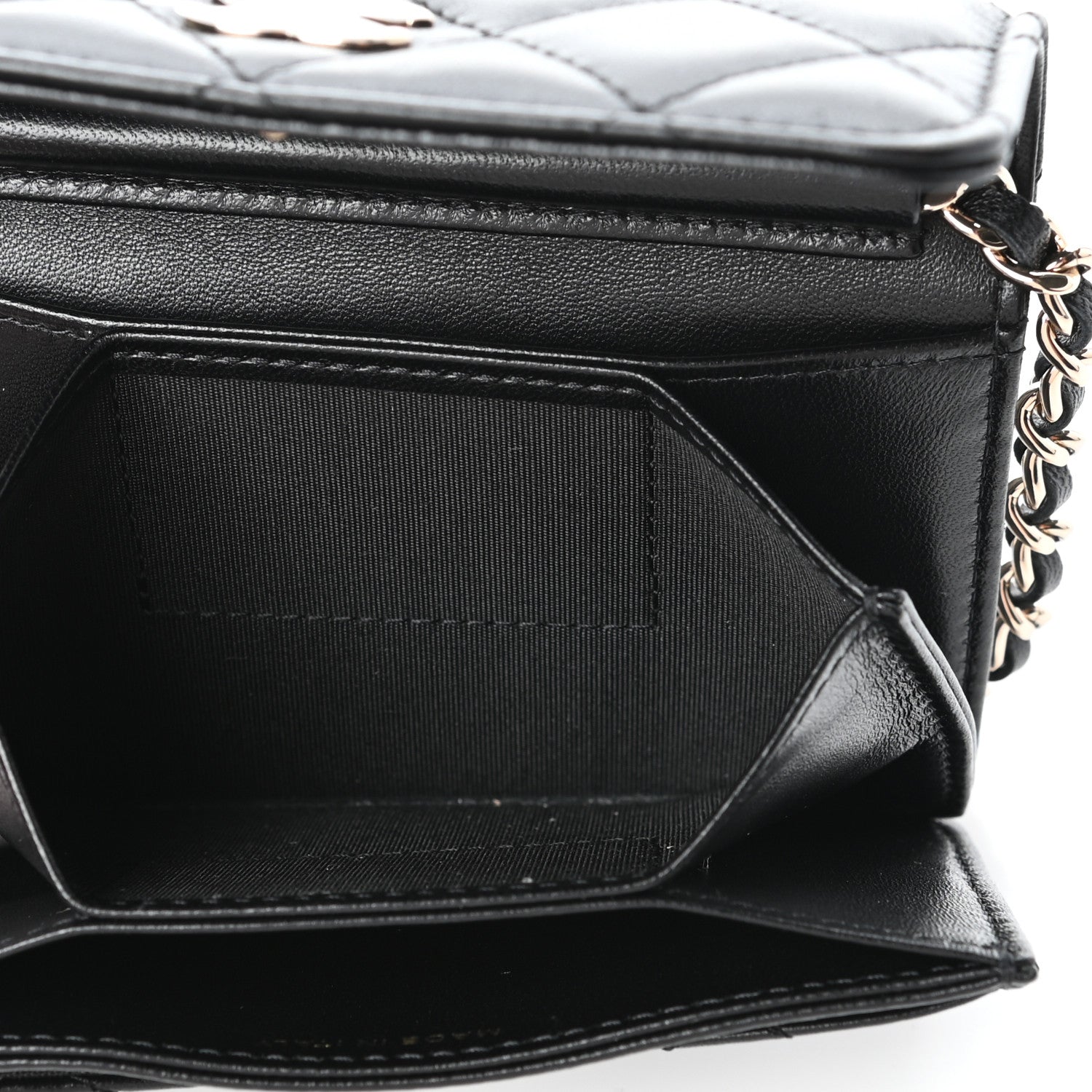 Chanel Lambskin Quilted My Chanel Lady Card Holder On Chain Black 5 of 10