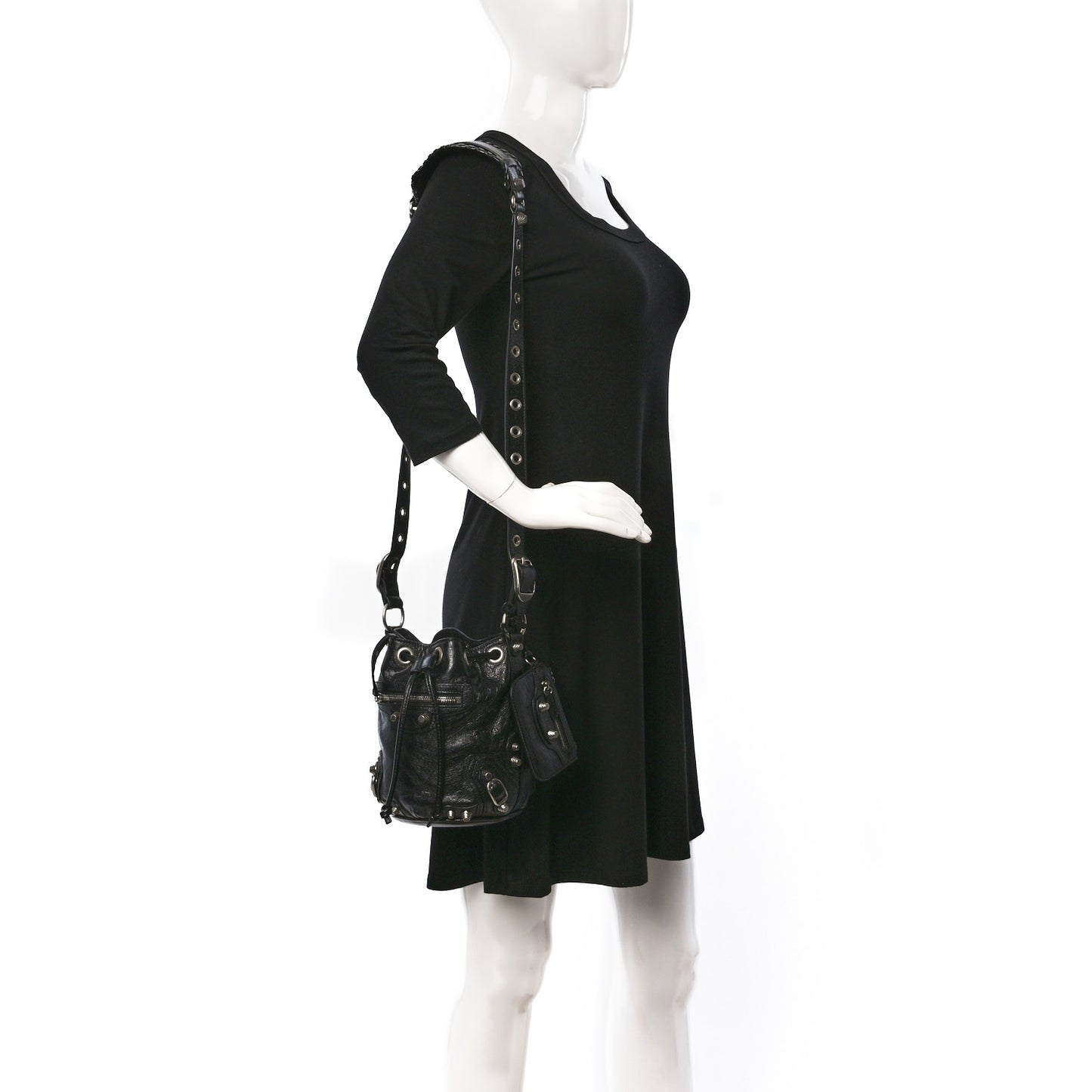 Agneau Arena Le Cagole Bucket Bag XS Black