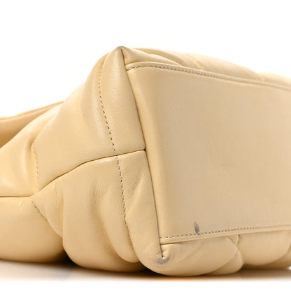 Saint Laurent Lambskin Quilted Small Loulou Puffer Monogram Chain Satchel Jaune Pale 9 of 10