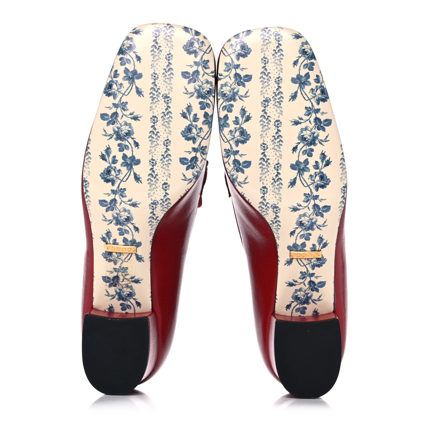 Goatskin Feline Ginger Loafer Pumps 37 Hibiscus Red Blue