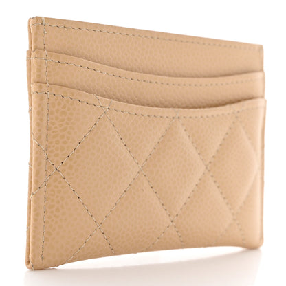 Chanel Caviar Quilted Card Holder Beige 3 of 9