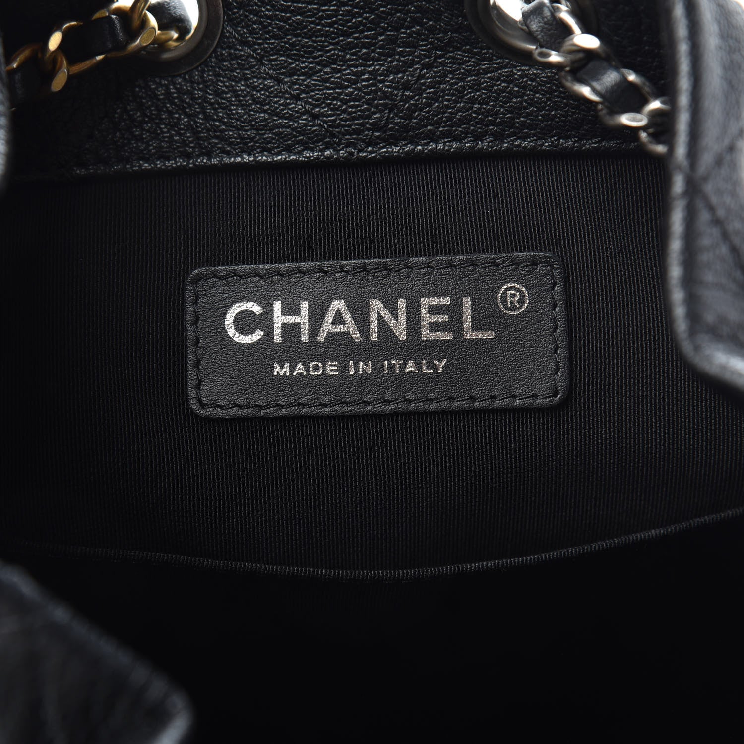 Chanel Patent Goatskin Quilted Small Gabrielle Backpack Black 5 of 9