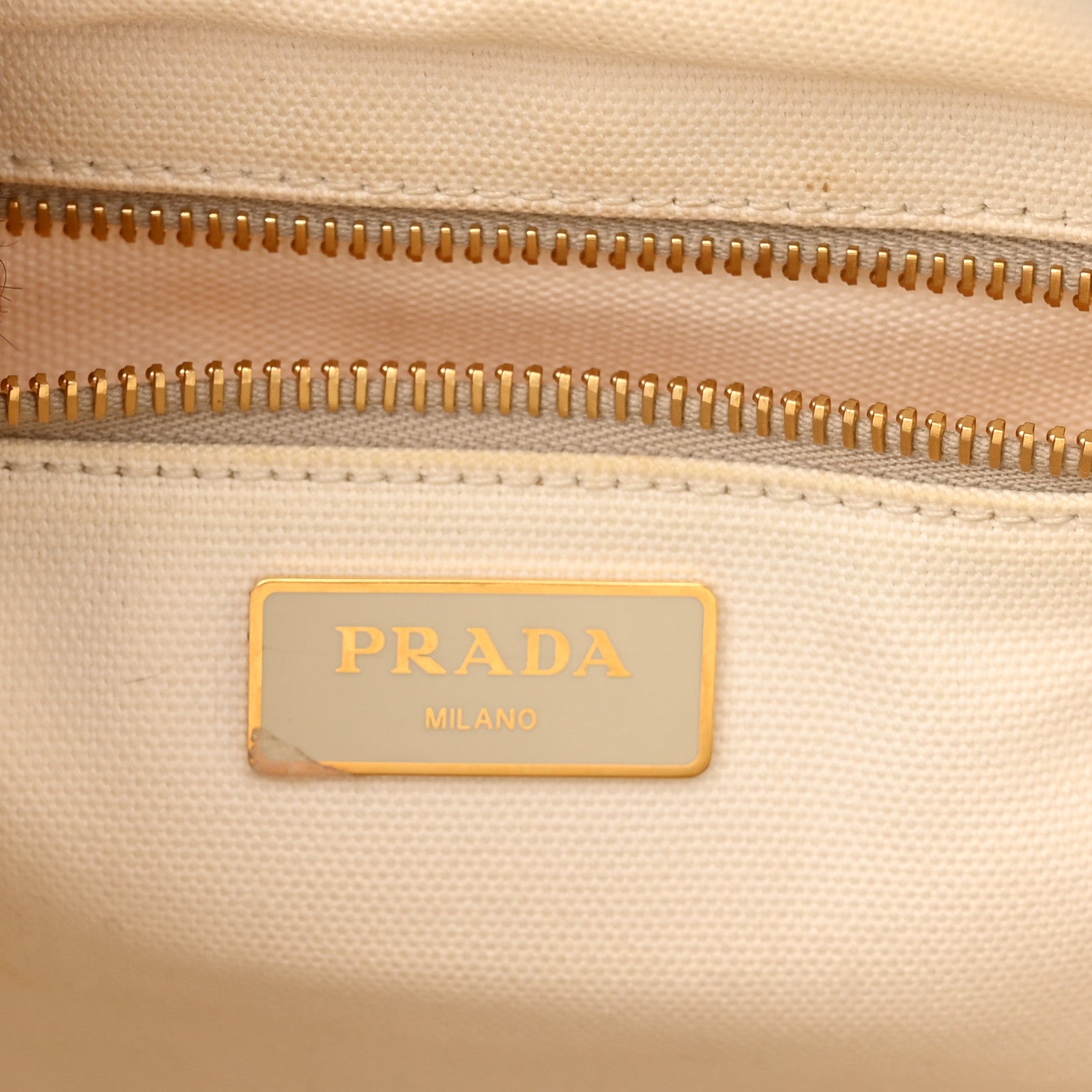 Prada Wicker Canvas Tote Naturale White 5 of 12