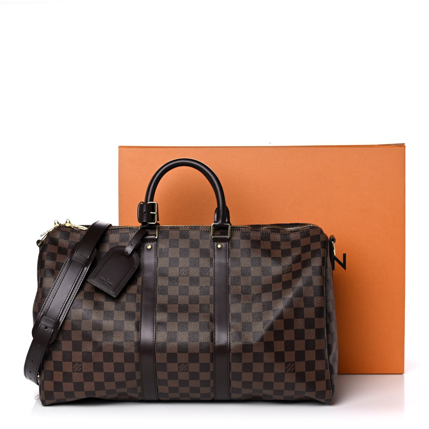 Louis Vuitton Damier Ebene Keepall Bandouliere 45 15 of 15