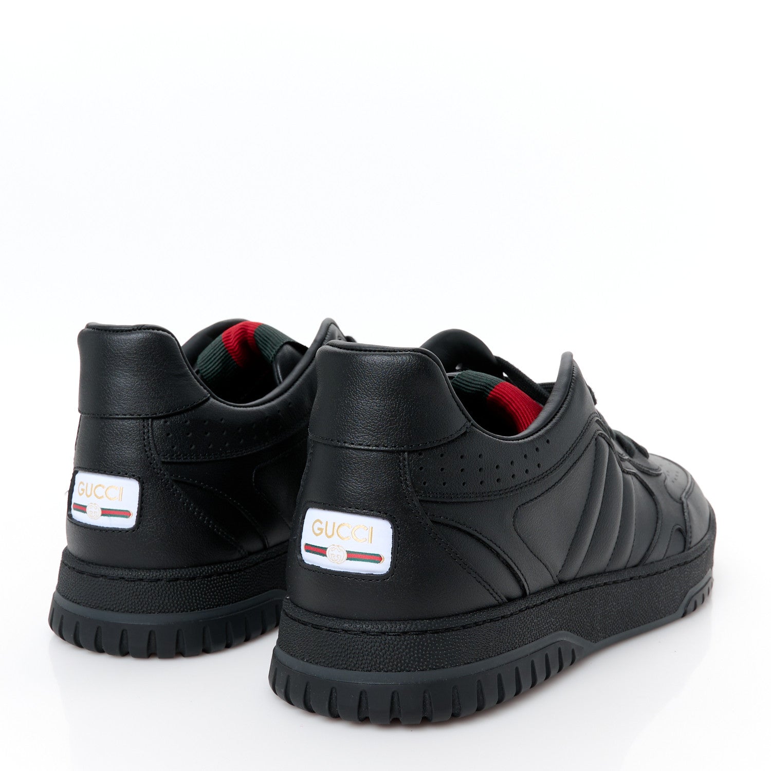 Gucci Sparrow Calfskin Mens Re-Web Sneakers 11 Black 5 of 10
