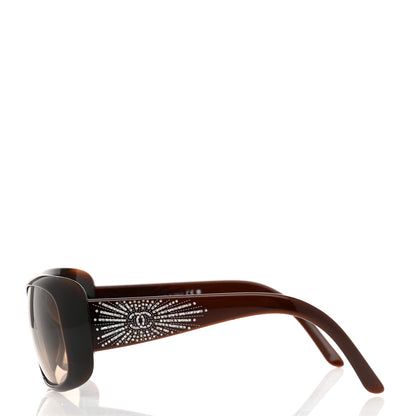 Chanel Crystal CC Logo Sunglasses 6026-B Brown 3 of 9
