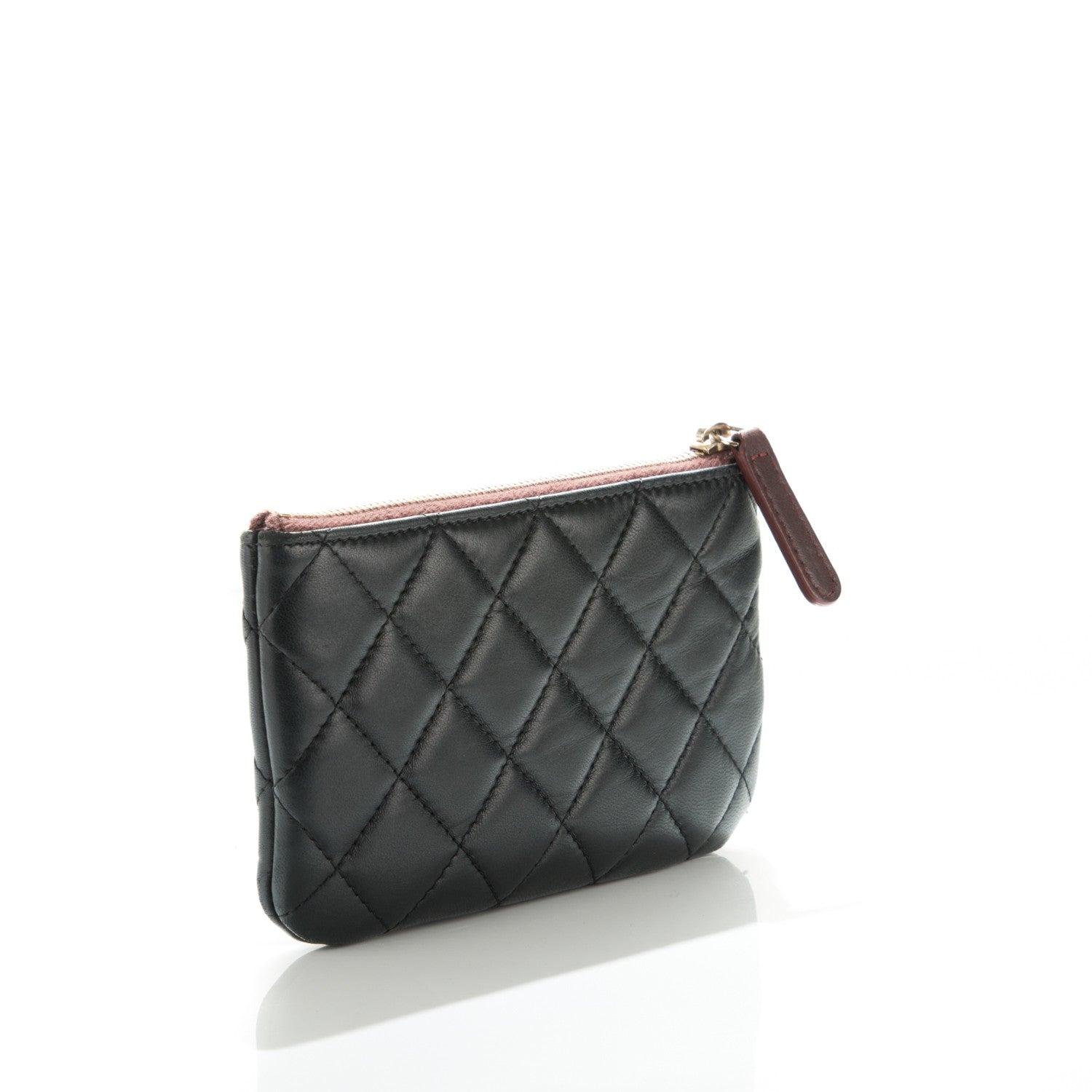 Chanel Lambskin Quilted Small Cosmetic Case Black 3 of 7