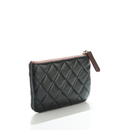 Chanel Lambskin Quilted Small Cosmetic Case Black 3 of 7