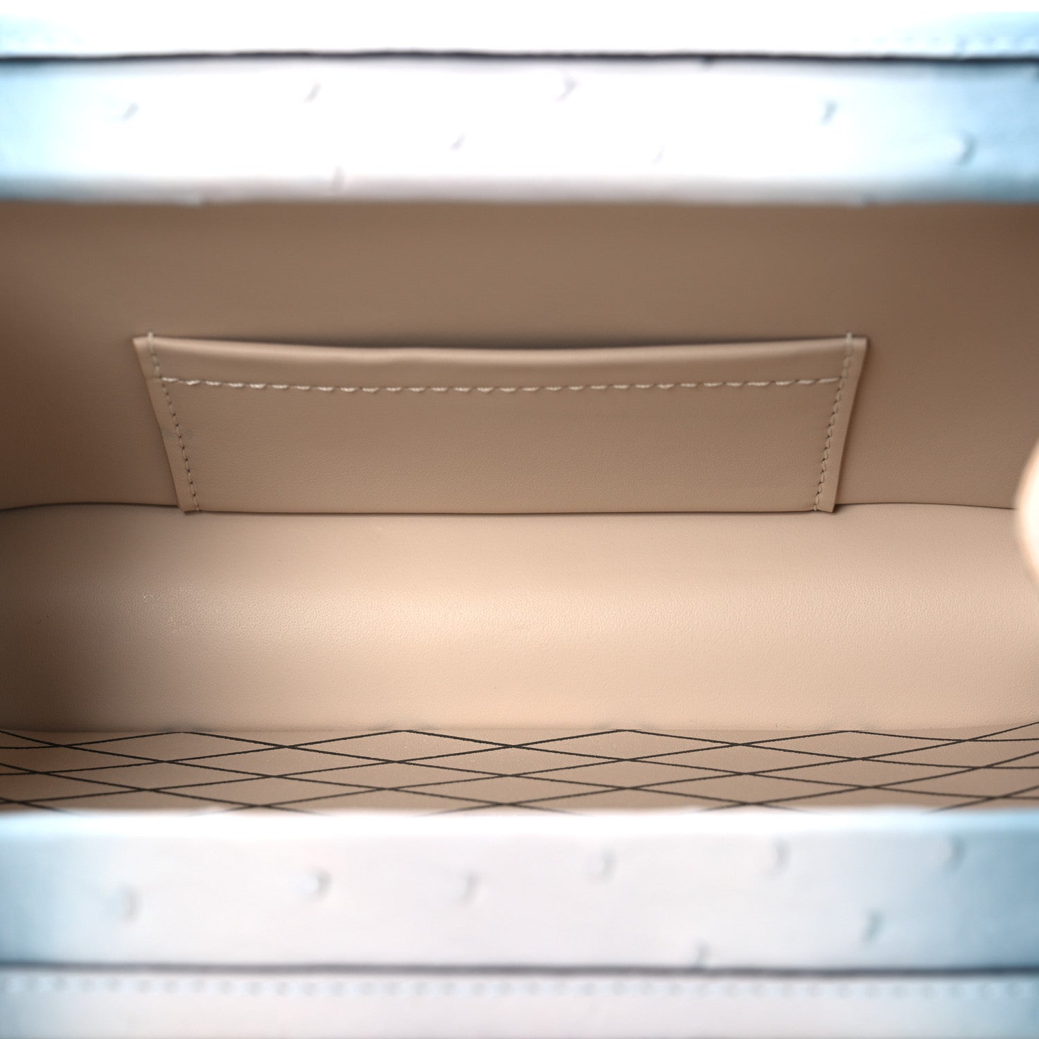 Louis Vuitton Ostrich Petite Malle Blue Grey 5 of 9