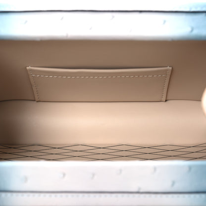 Louis Vuitton Ostrich Petite Malle Blue Grey 5 of 9