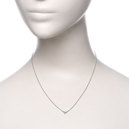 Tiffany Sterling Silver Diamond .05ct Elsa Peretti Diamonds by the Yard Pendant Necklace 2 of 9