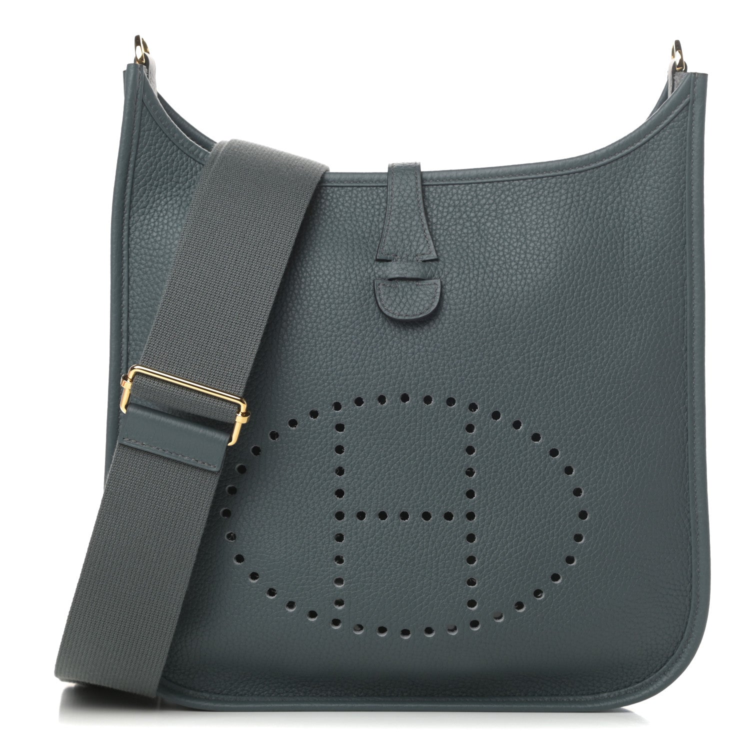 Hermes Taurillon Clemence Evelyne III PM Bleu Orage 1 of 11