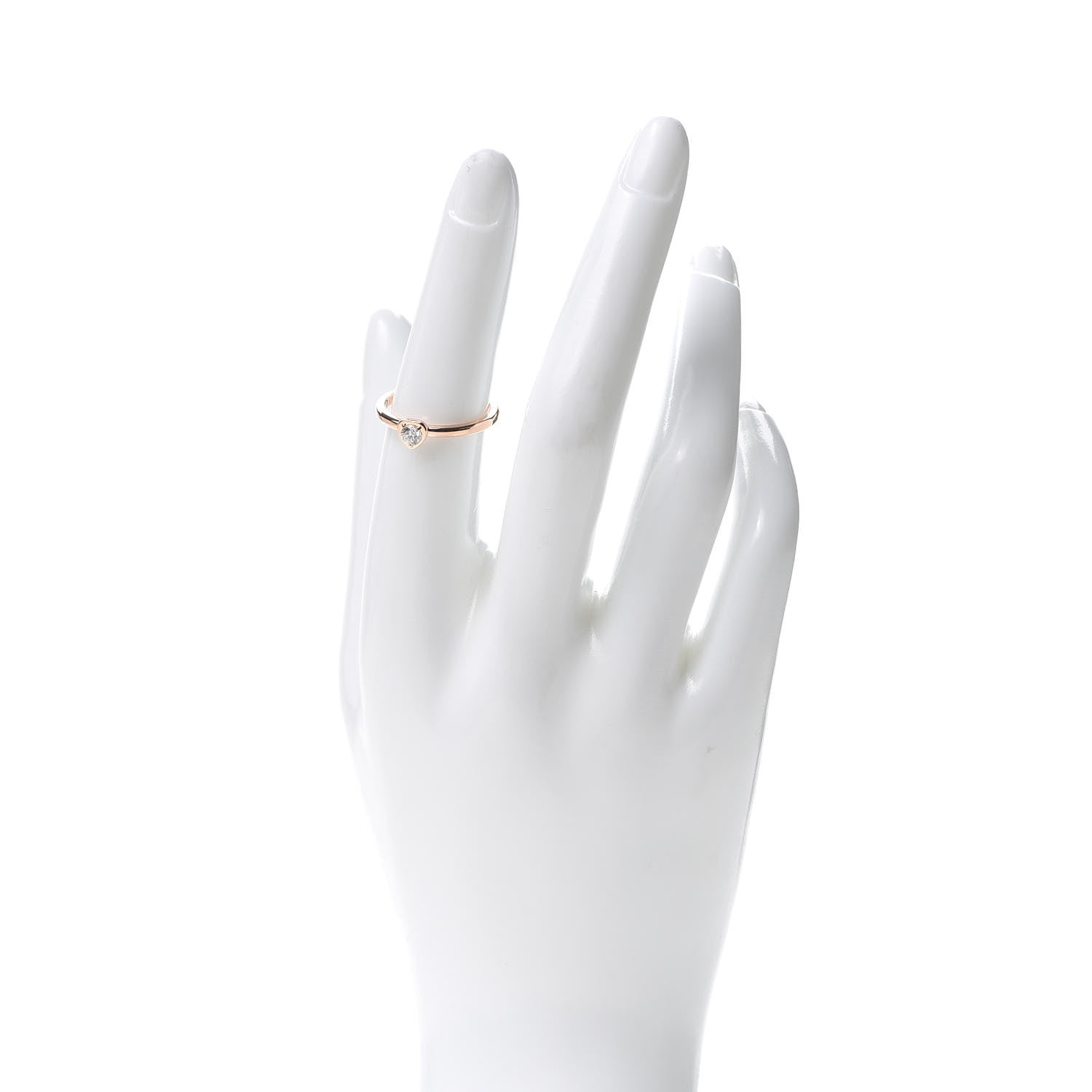 Cartier 18K Pink Gold Diamond D'Amour Heart Ring 53 6.25 2 of 6