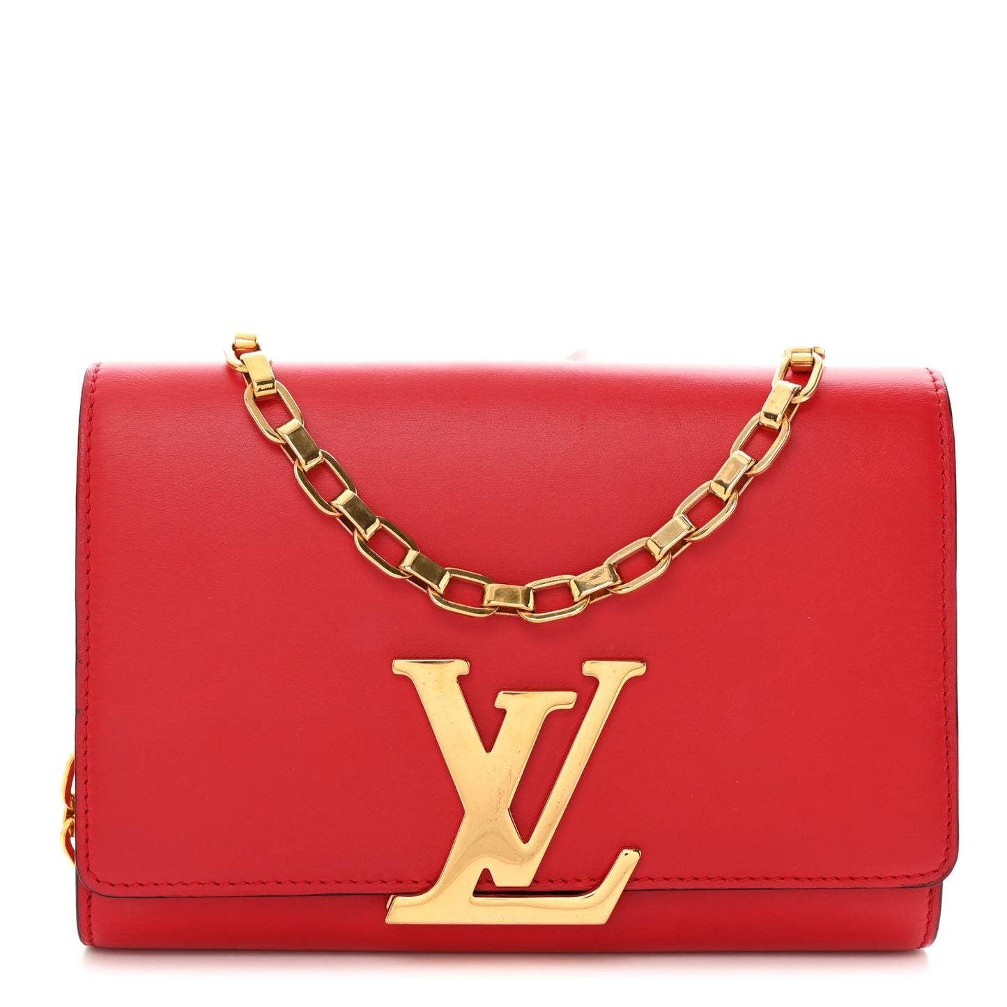 Calfskin Chain Louise MM Red