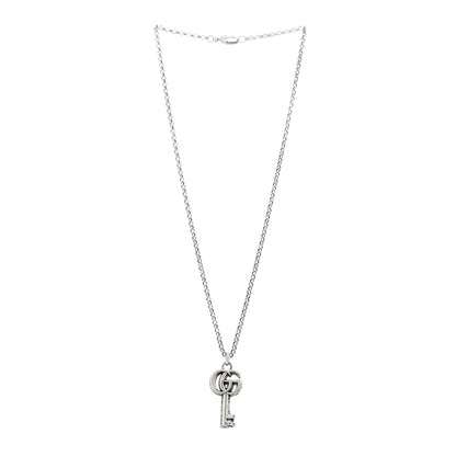 Gucci Sterling Silver Double G Key Pendant Necklace 3 of 6