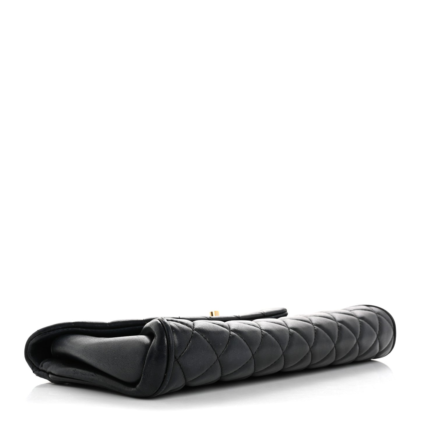 Lambskin Quilted Fold Up Again Clutch Dark Blue