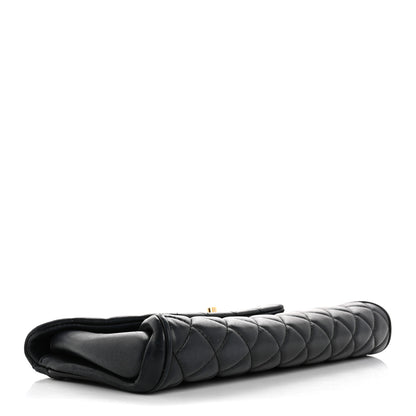 Chanel Lambskin Quilted Fold Up Again Clutch Dark Blue 4 of 14