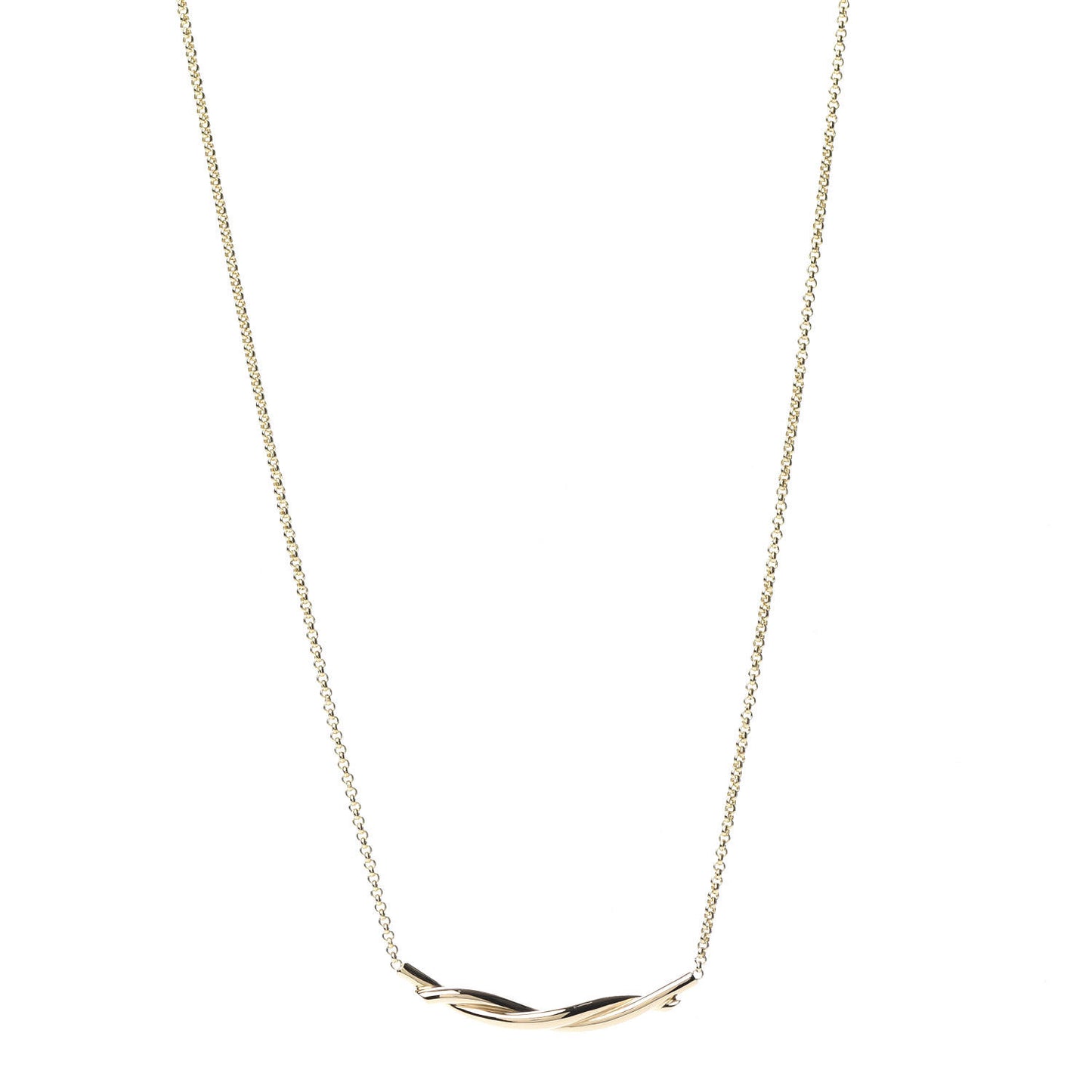 18K Yellow Gold Entrelaces Pendant Necklace