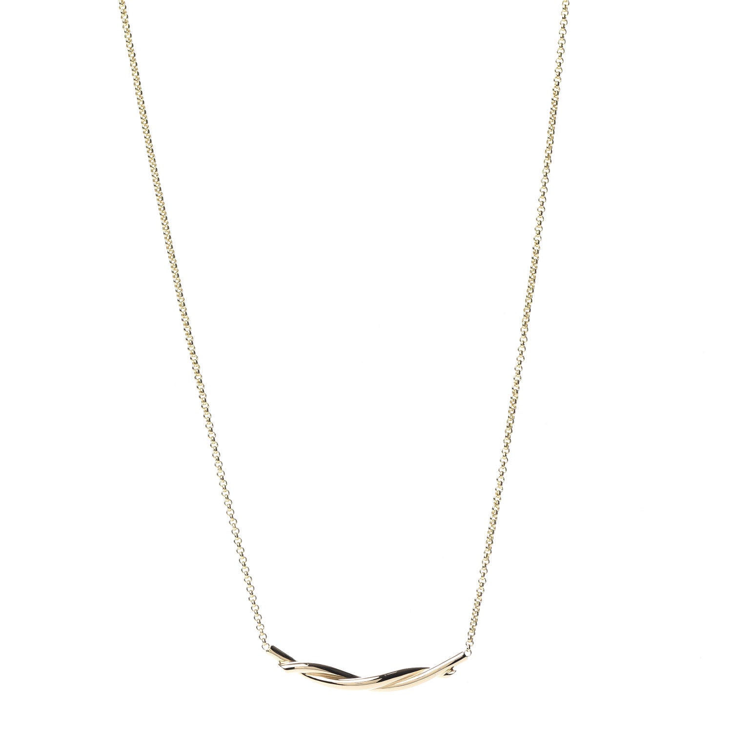 Cartier 18K Yellow Gold Entrelaces Pendant Necklace 1 of 7