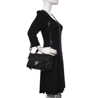 Proenza Schouler Grained Calfskin Tiny PS1 Satchel Black 2 of 13