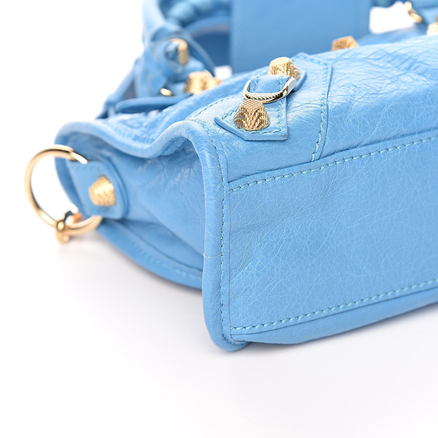 Agneau Giant 12 Gold Hardware Mini City Bleu Azur Clair