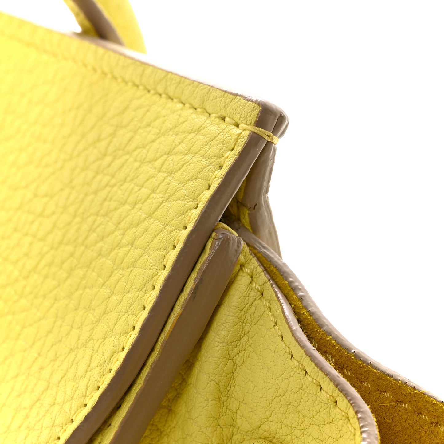 Crisped Calfskin Mini Tie Knot Tote Fluo Yellow