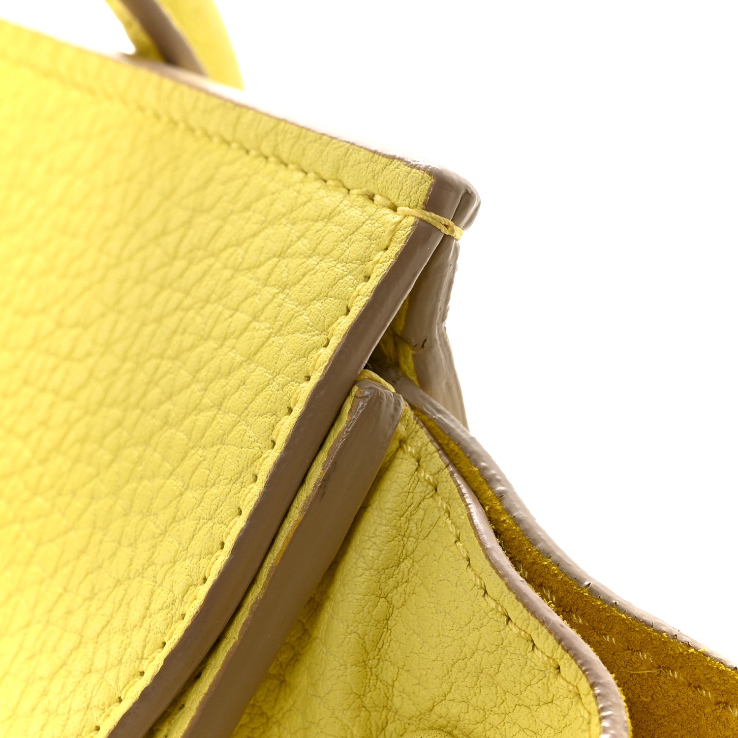 Celine Crisped Calfskin Mini Tie Knot Tote Fluo Yellow 11 of 15
