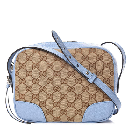 Gucci Monogram Mini Bree Messenger Bag Beige Mineral Blue 1 of 10