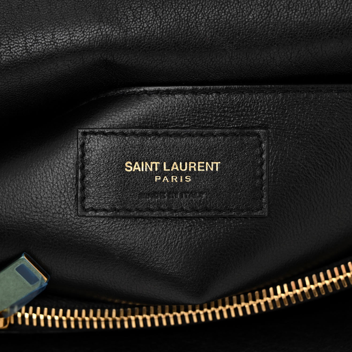 Saint Laurent Sheepskin Matelasse Chevron Monogram Large College Satchel Black 6 of 10