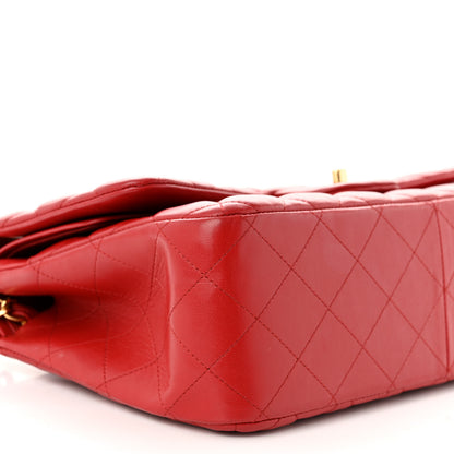 Chanel Lambskin Quilted Jumbo Double Flap Red 9 of 11