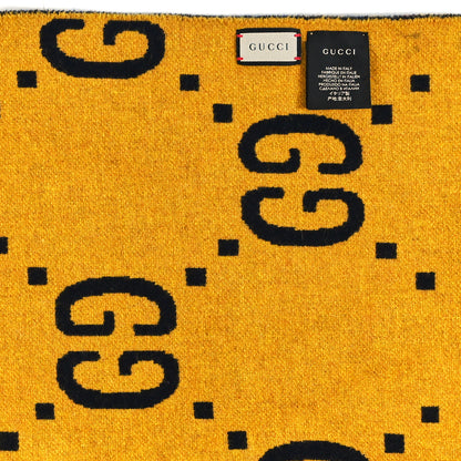 Gucci Wool GG Freedom Monogram Reversible Cape Yellow 3 of 4