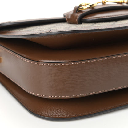 Gucci GG Supreme Monogram Horsebit 1955 Shoulder Bag Beige Brown Sugar 8 of 9