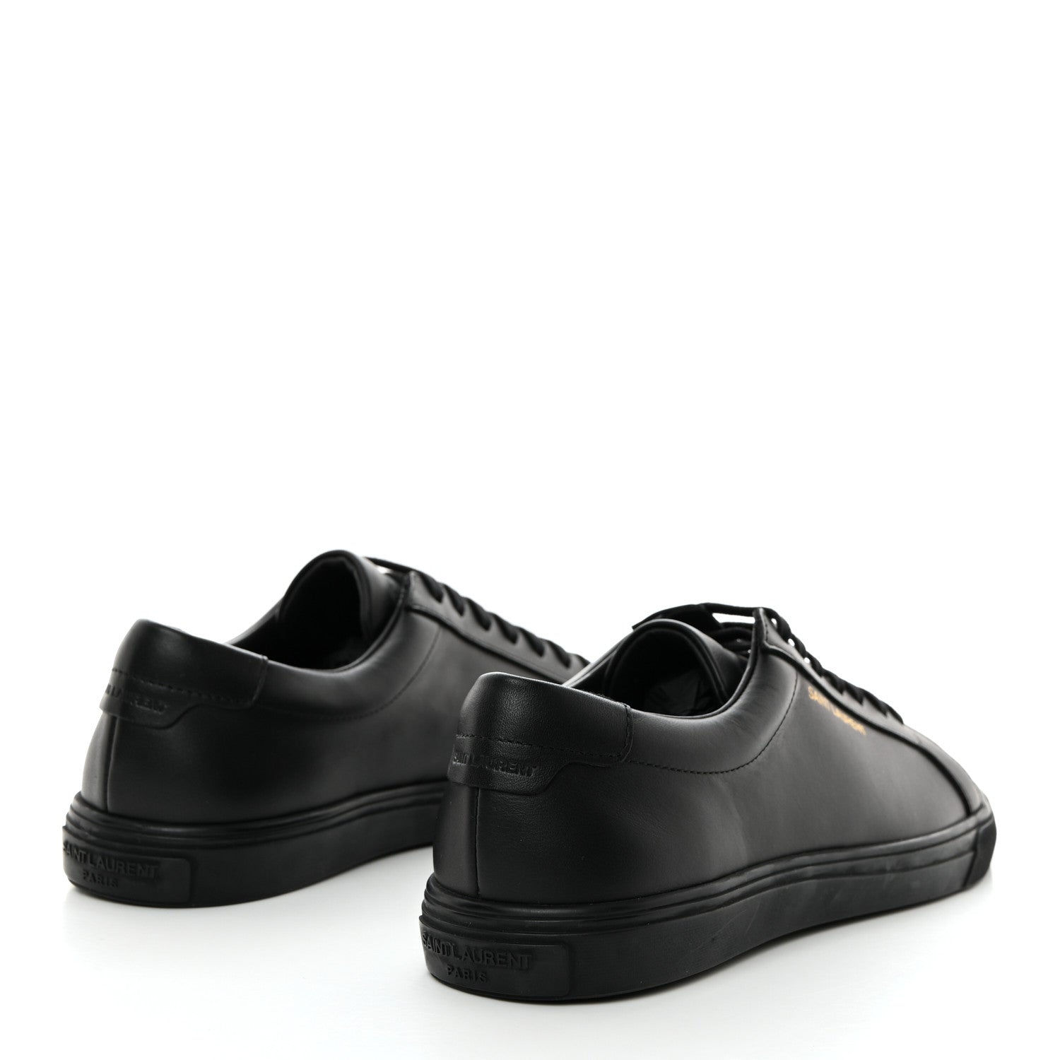 Saint Laurent Calfskin Andy Low Top Sneakers 39 Black 4 of 8